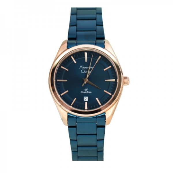 Alexandre Christie AC 8654 Rosegold Blue Lady LDBURBU